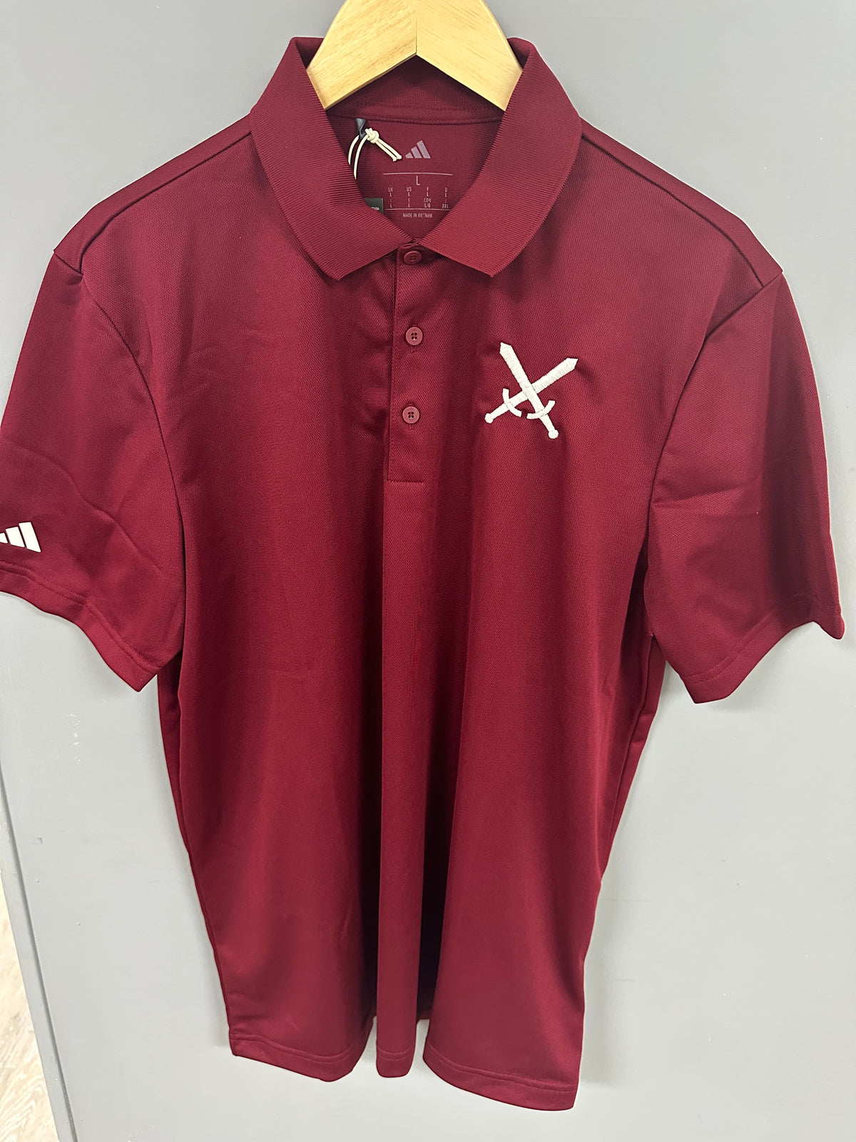 Licensed Troy Men's Polo Adidas Shirt with Embroidery