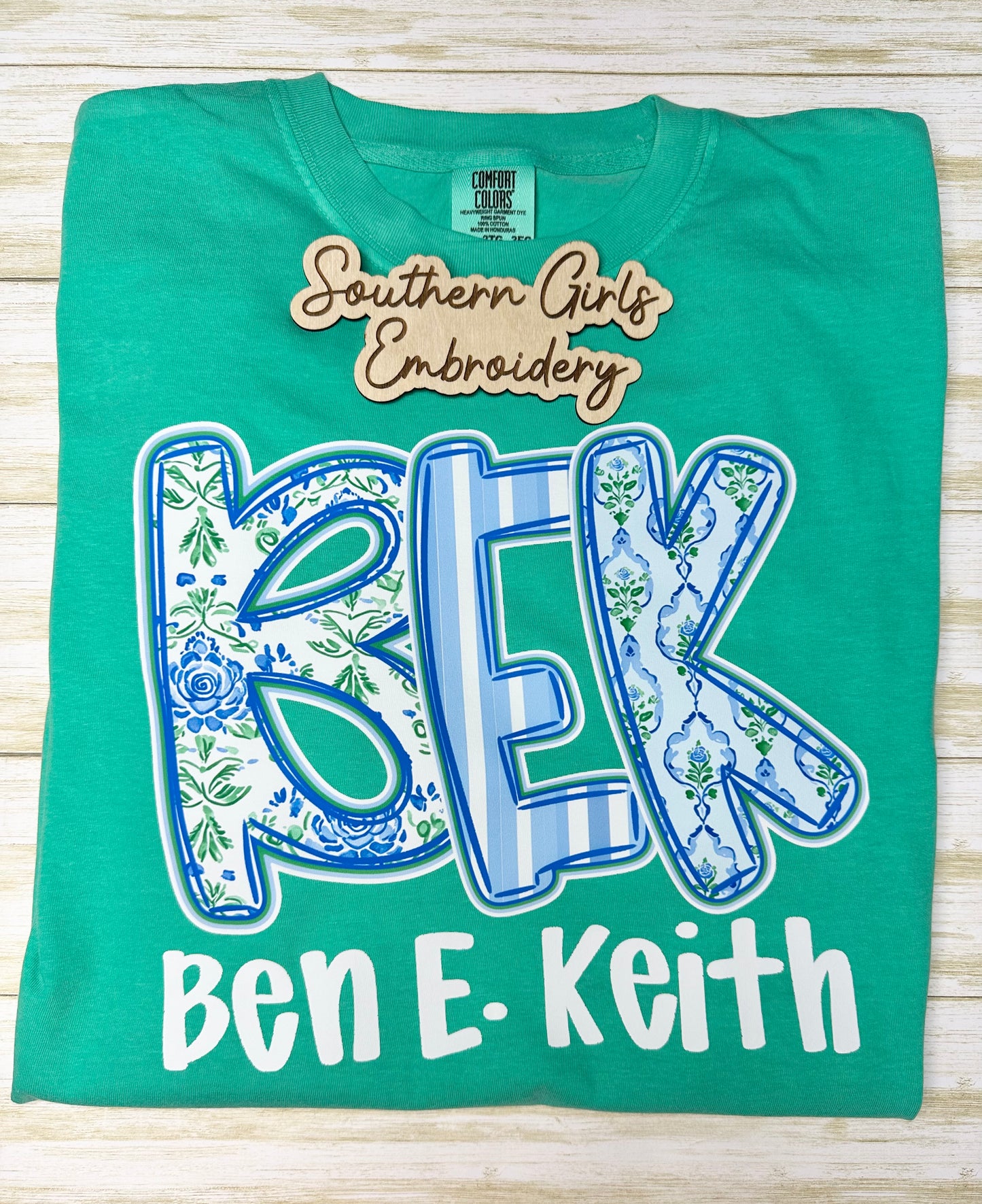 Ben E. Keith Comfort Color Island Green Short Sleeve