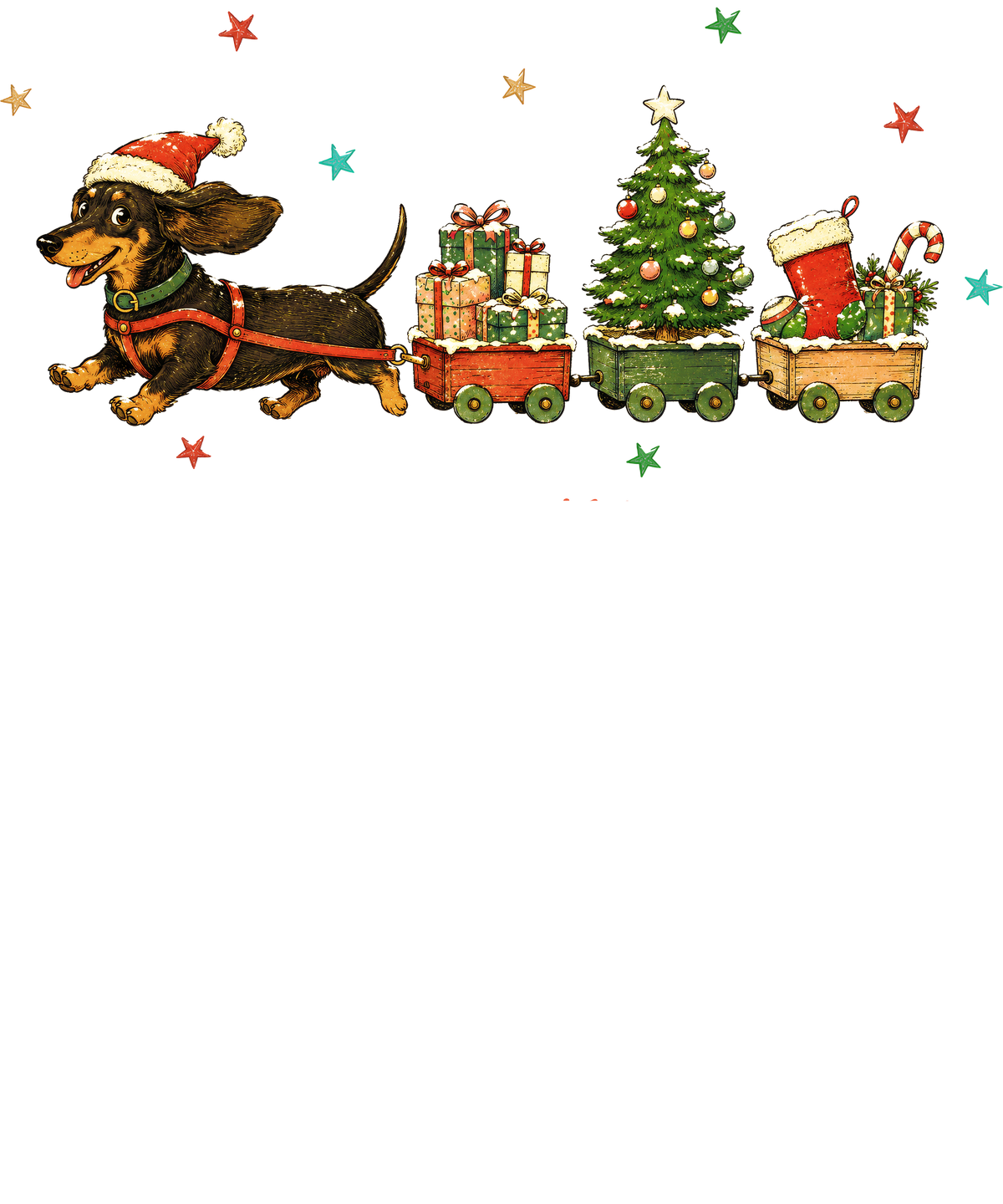 Transfer Christmas Dachshund