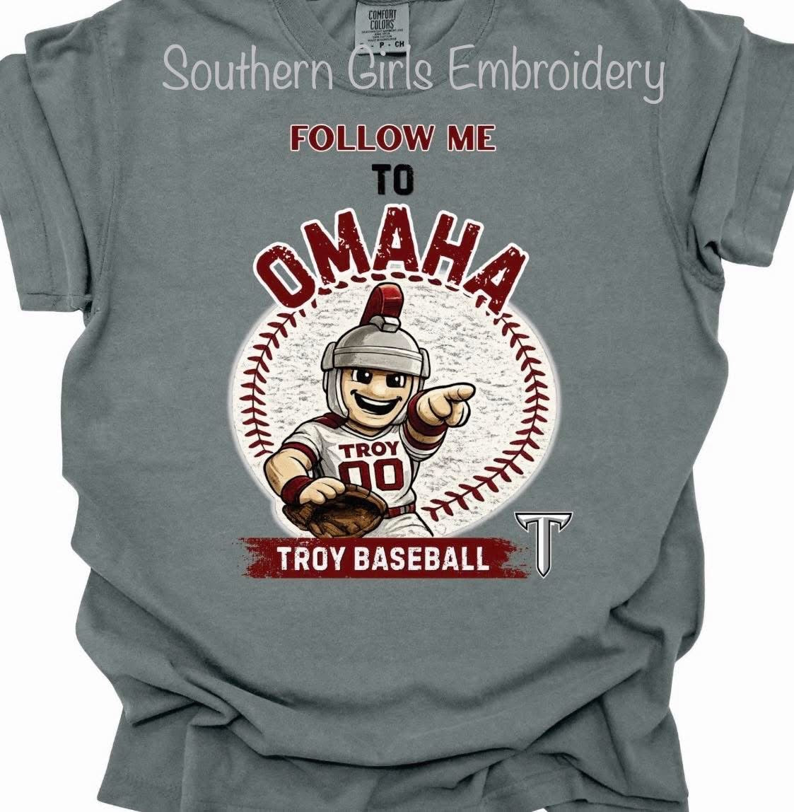Licensed Troy-T-ROY Omaha Comfort Color Grey Short Sleeve