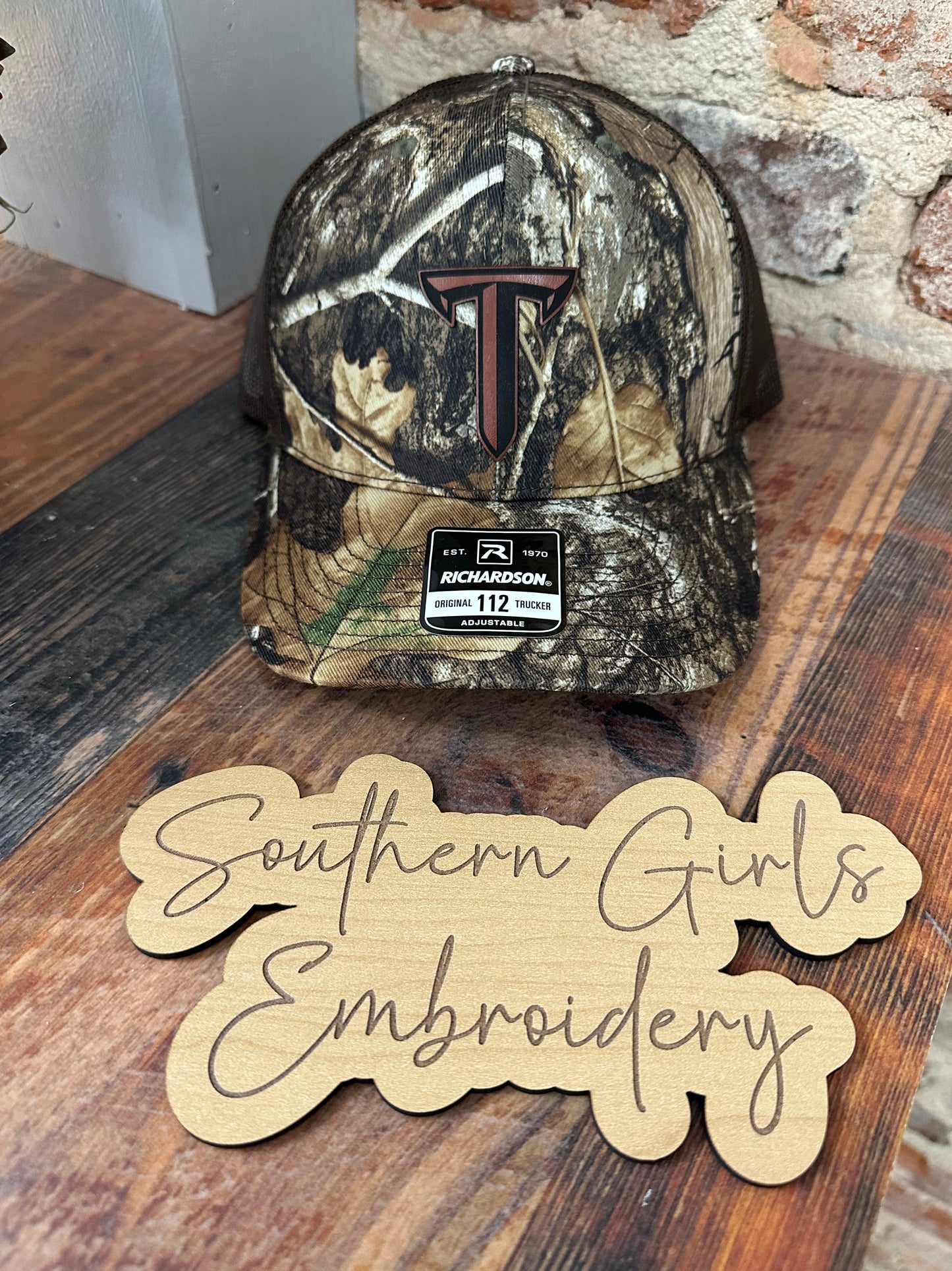 Licensed Camo Troy Richardson Hat w/ Laser Engraved Patch
