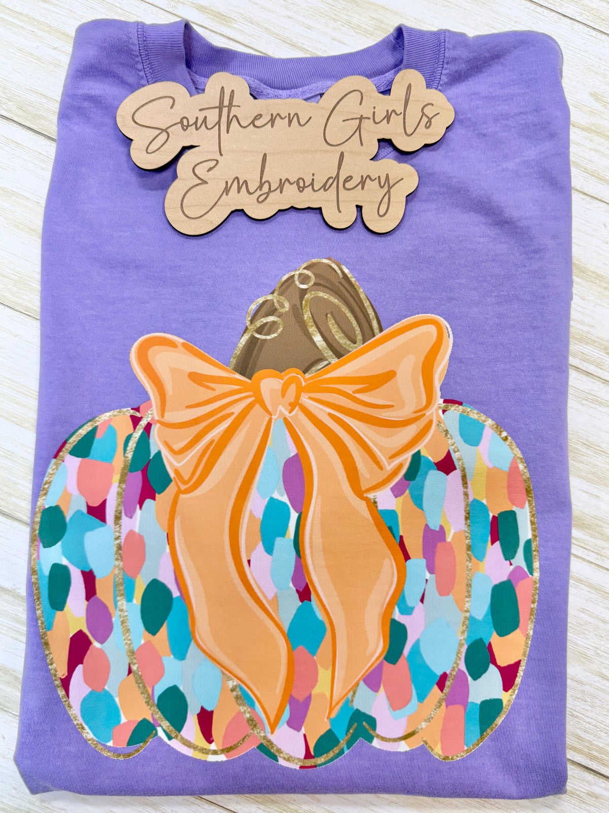Pumpkin on Short Sleeve Comfort Color