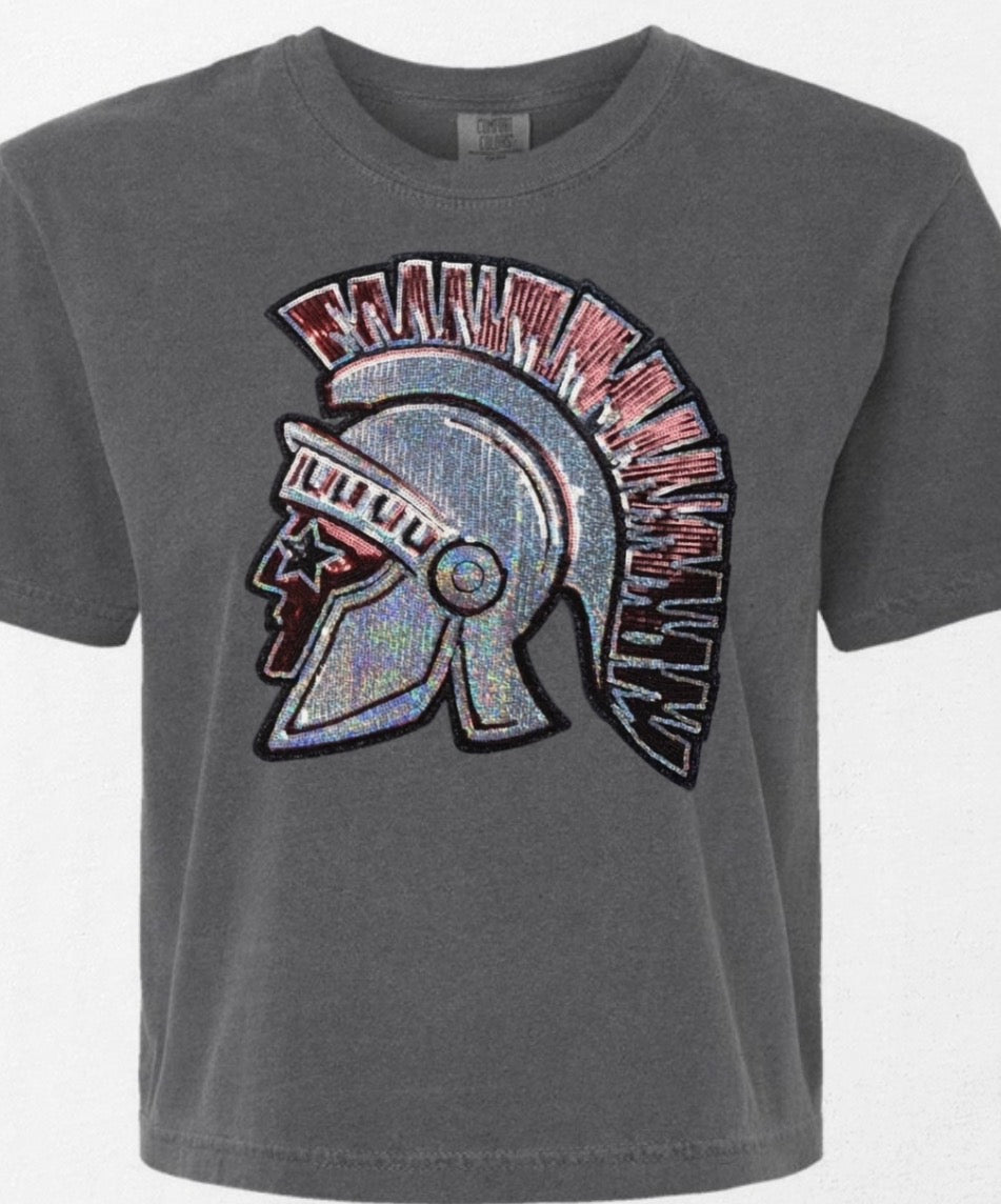 Licensed Troy Trojans Comfort Color Sequin Patch
