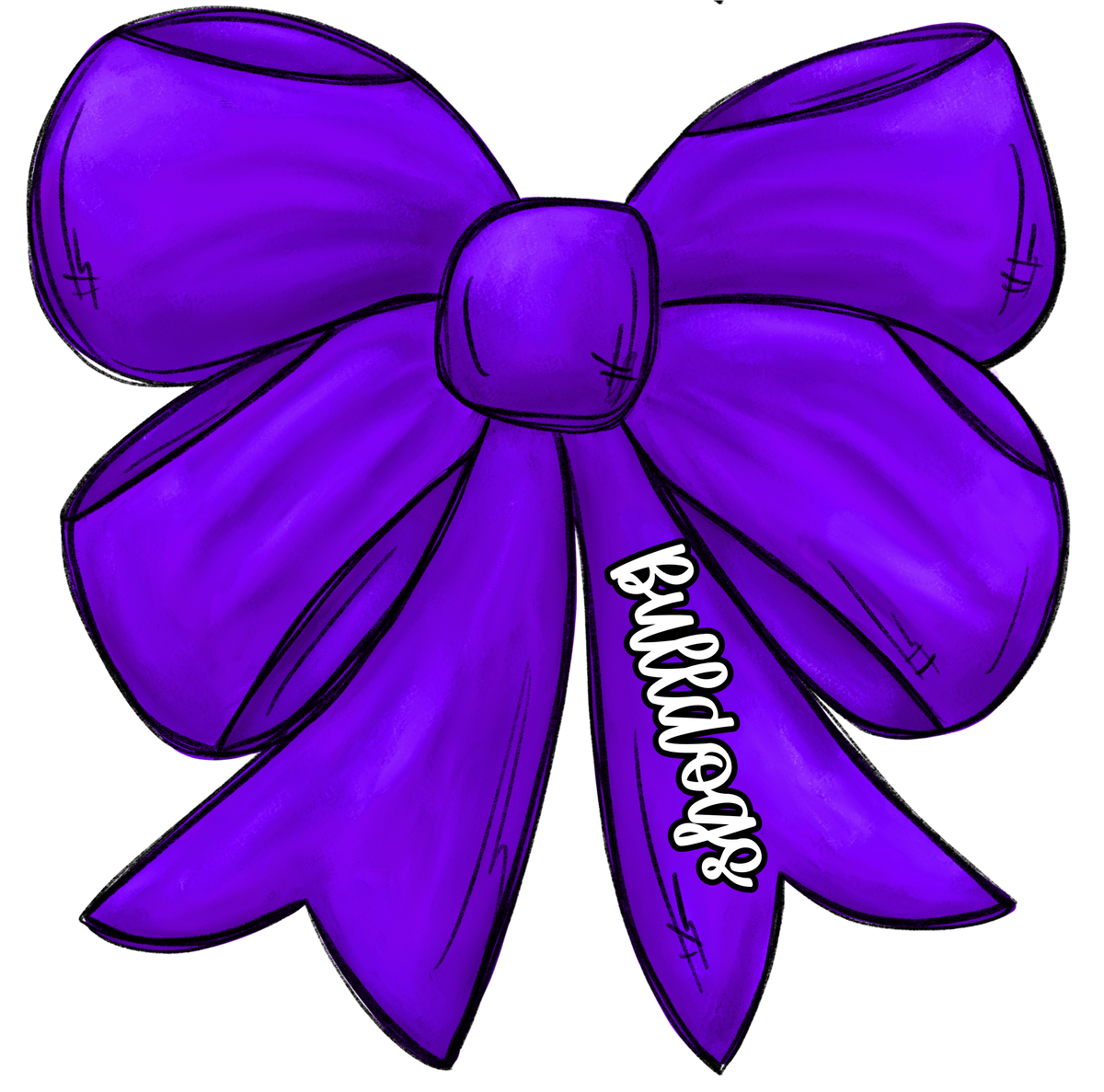 Transfer Purple Bow Bulldogs