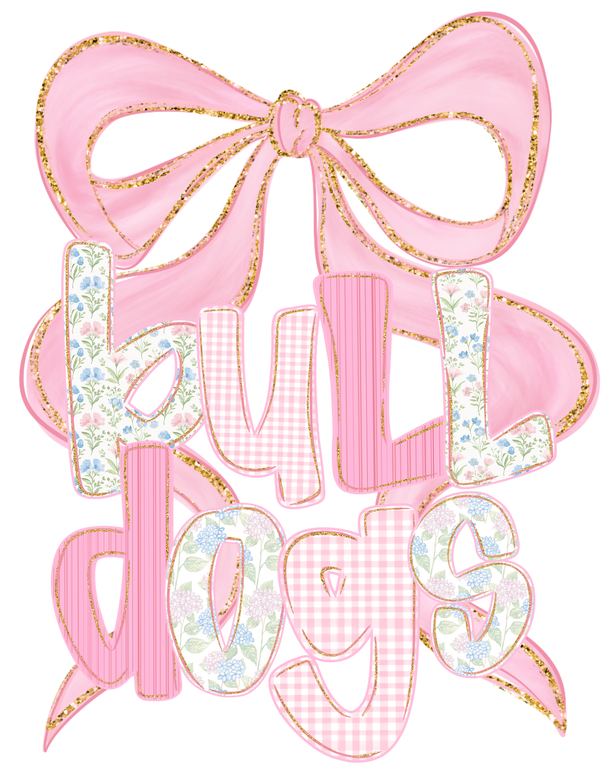 Transfer Bulldogs Pink Gingham