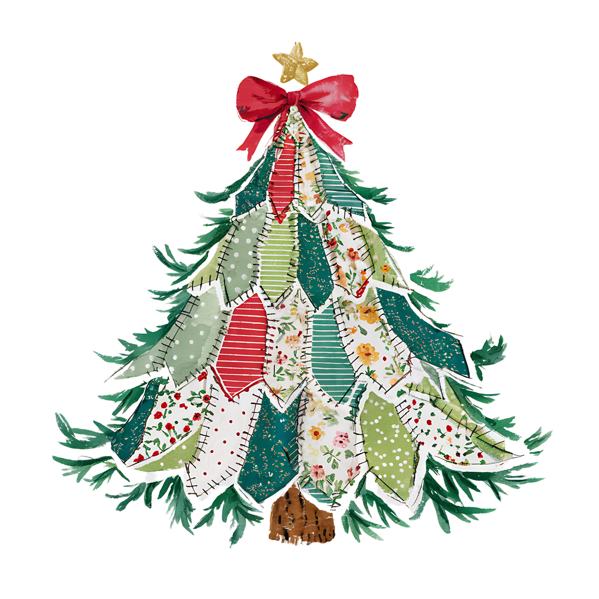 Transfer Tie Christmas Tree