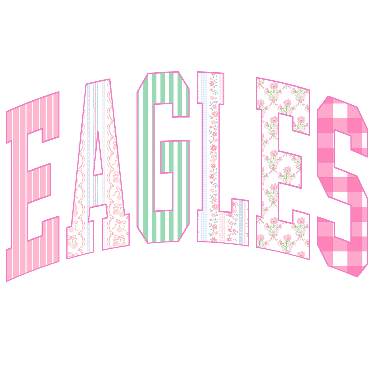 Transfer Faux Applique Mascots