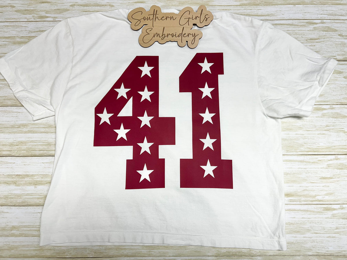 Star Number Oversized Design on Comfort Color