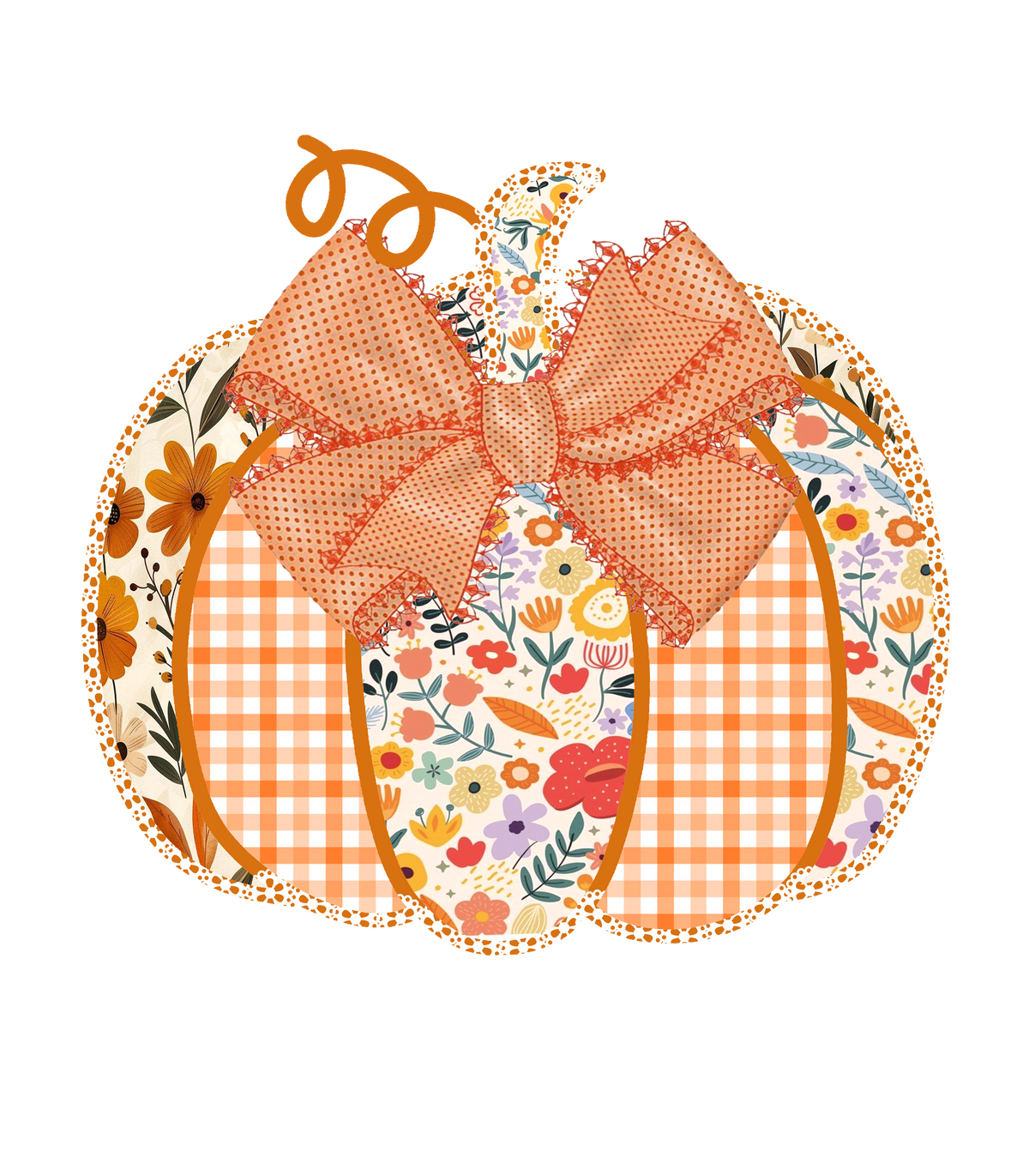 Transfer Pumpkin Gingham