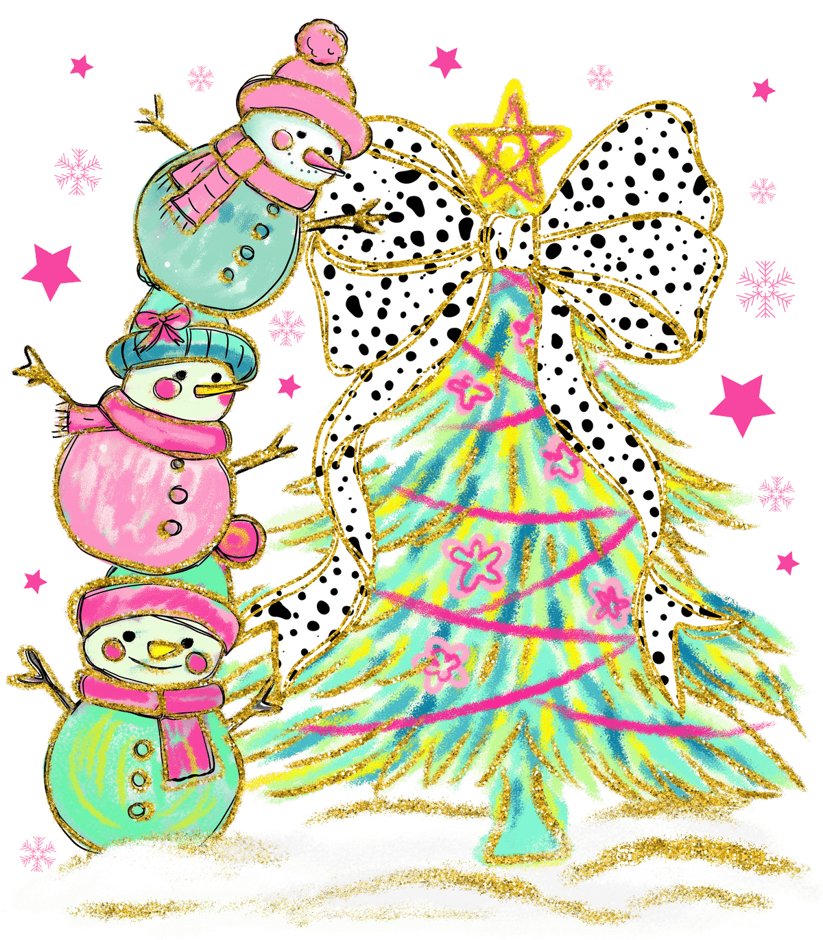 Transfer Tipsy Snowman
