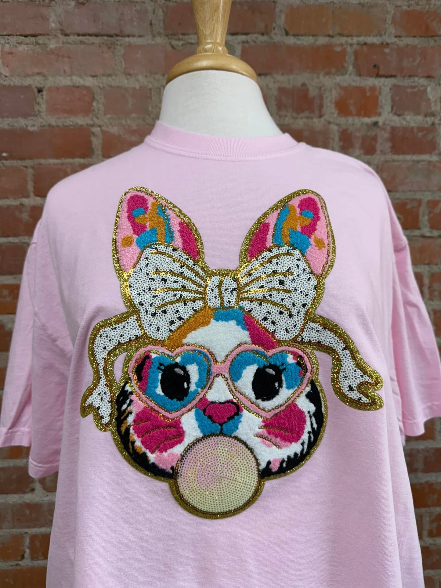 Patch Chenille/Sequ Bunny Bubble