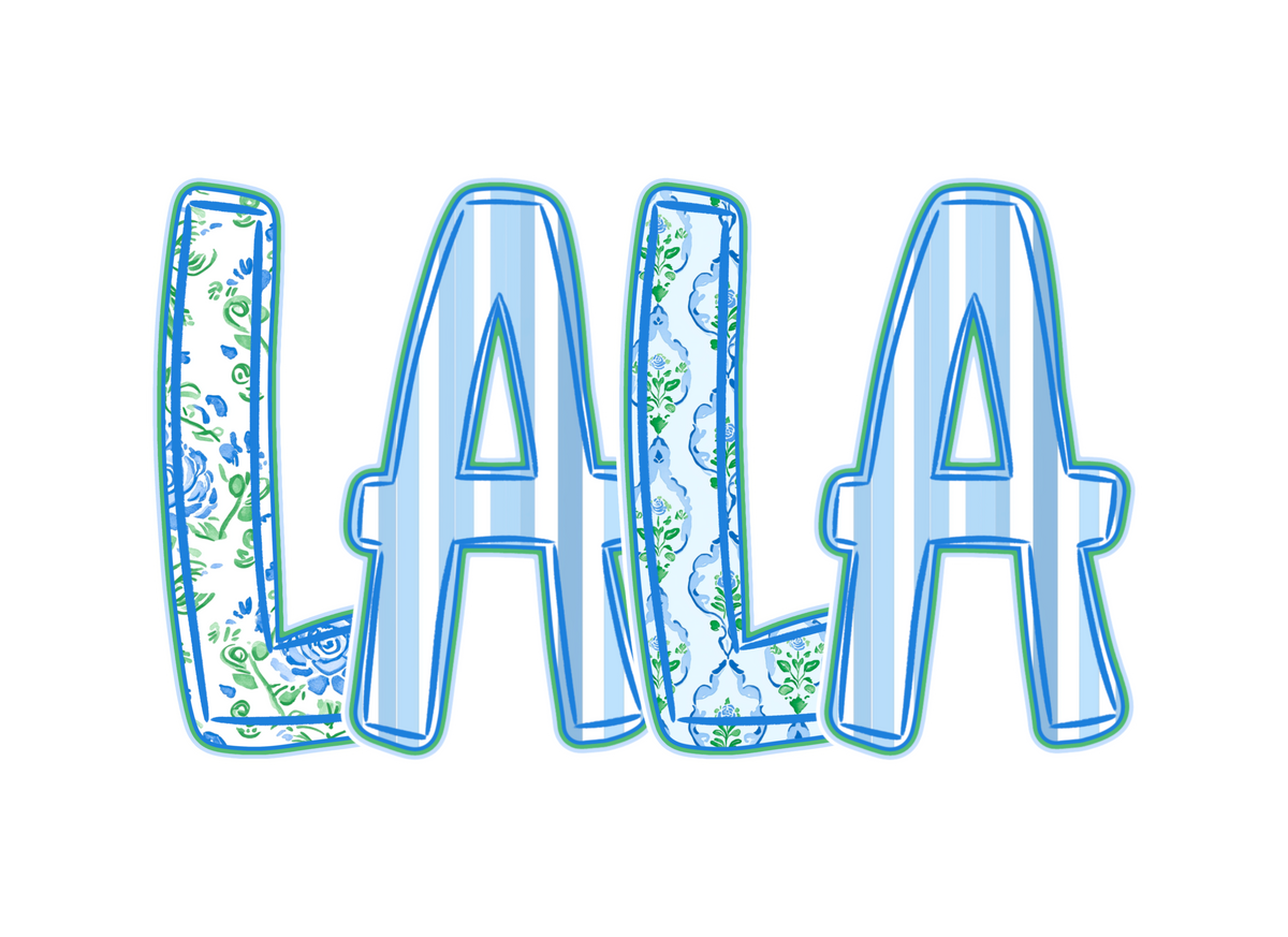 Transfer Adult LaLa Blue Floral