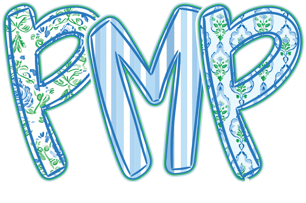 Transfer Blue floral PMP