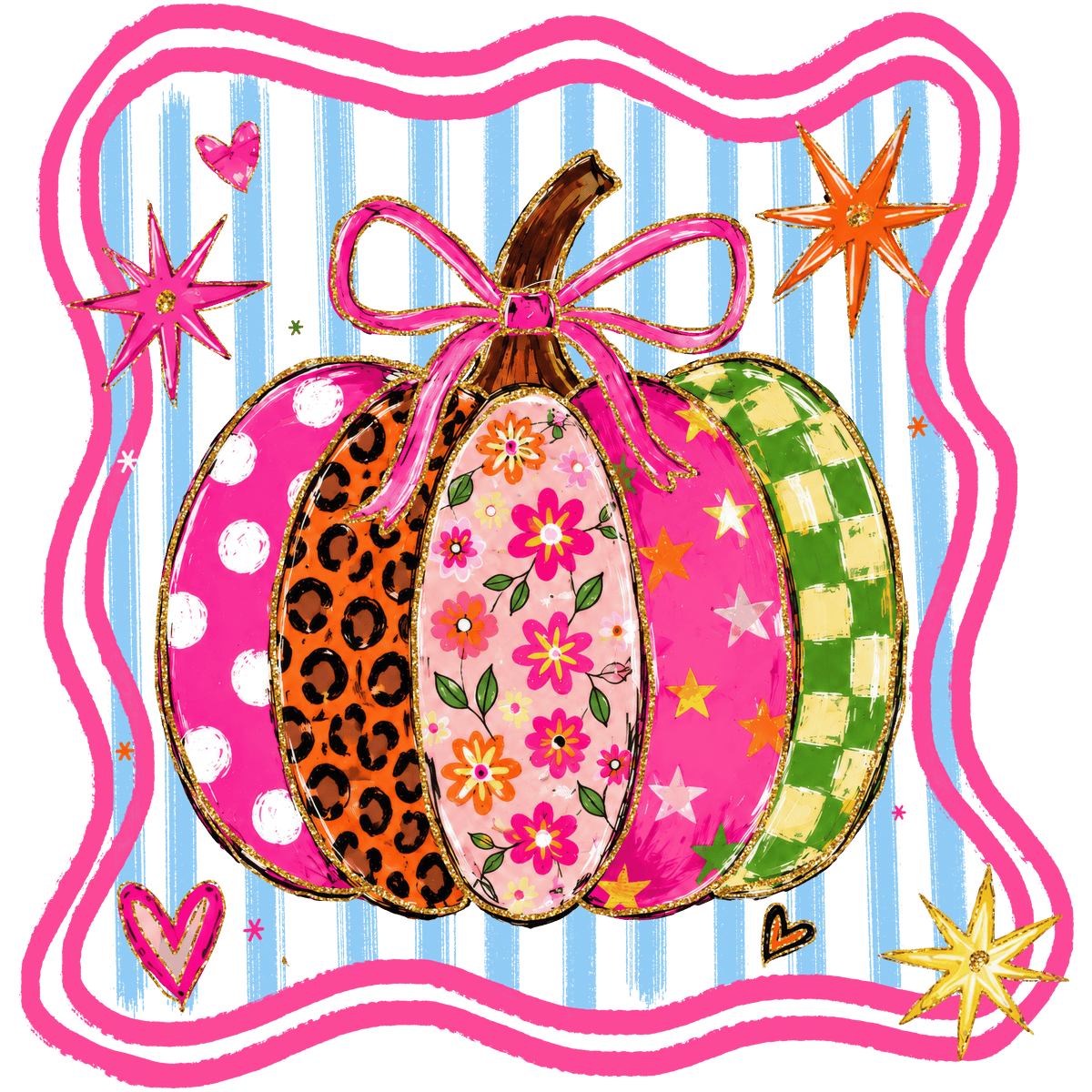 Transfer Pink Pumpkin Leopard