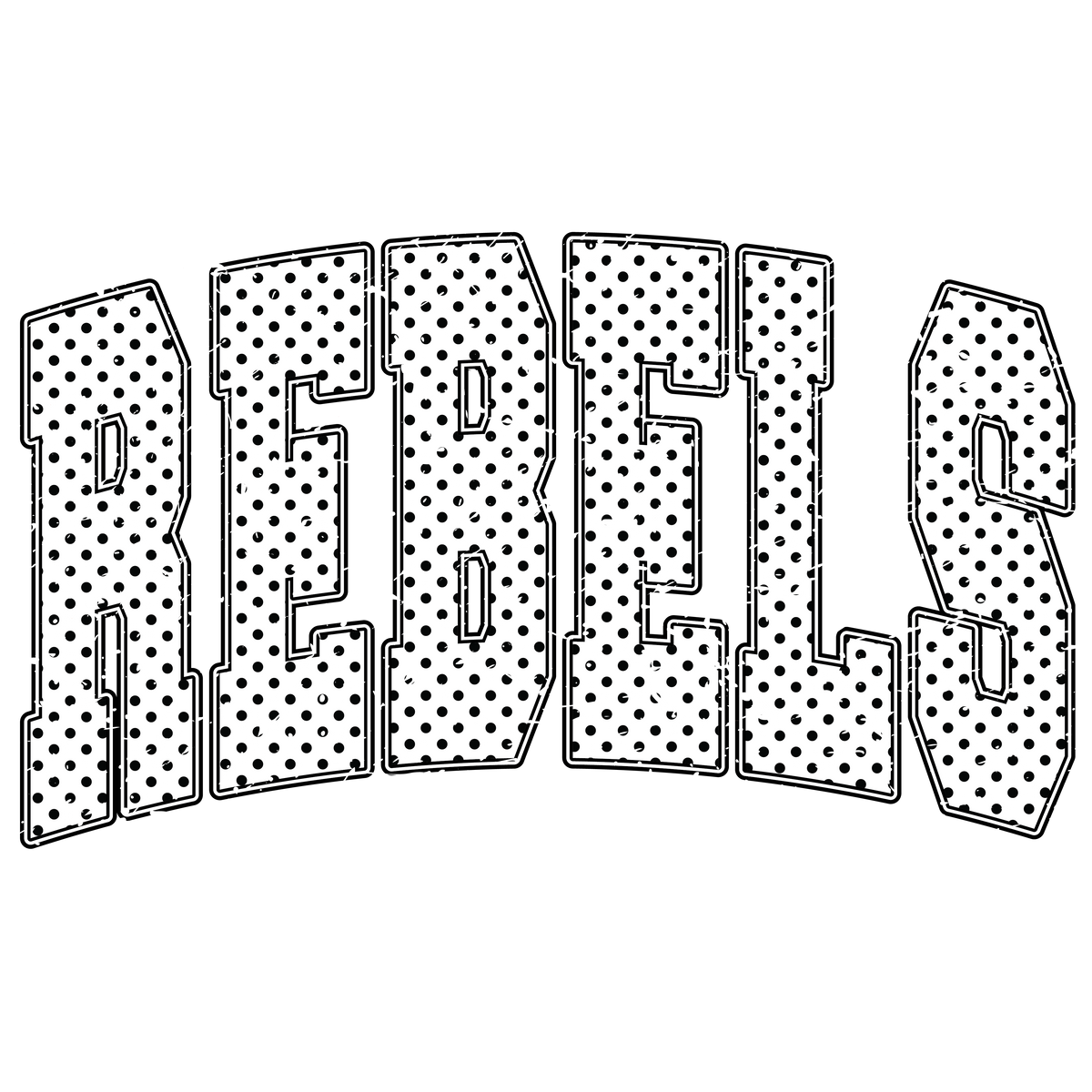 Transfer Rebels Black Polka Dot