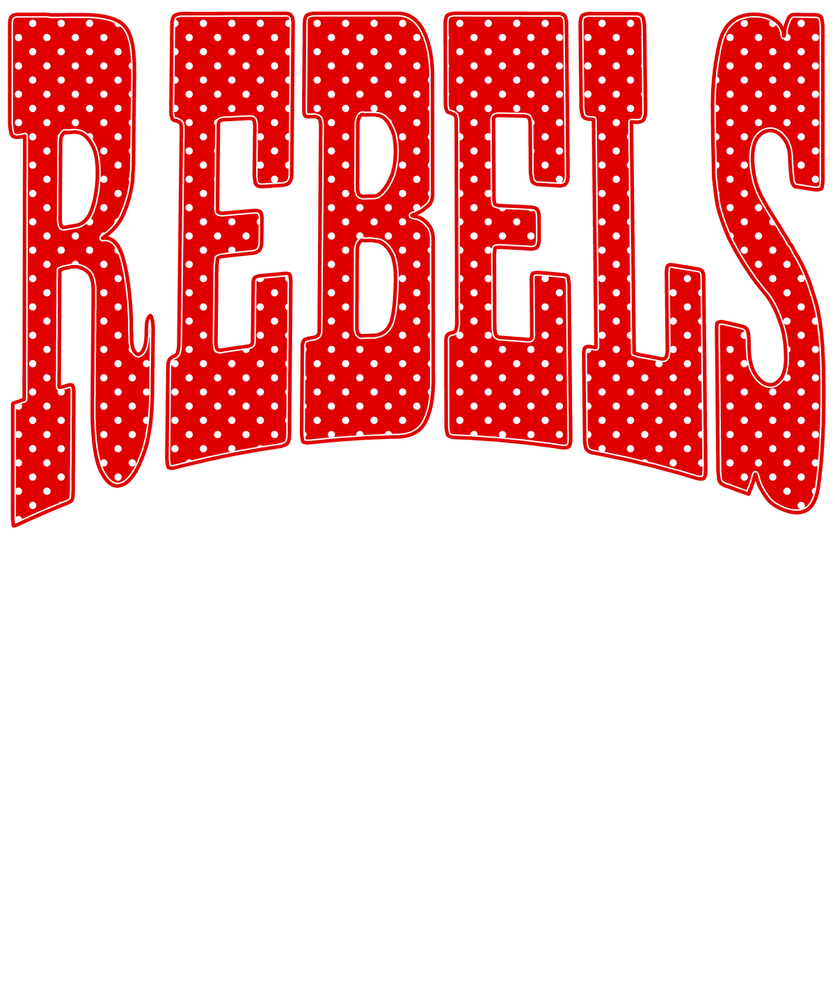 Transfer Rebels Red White Dot