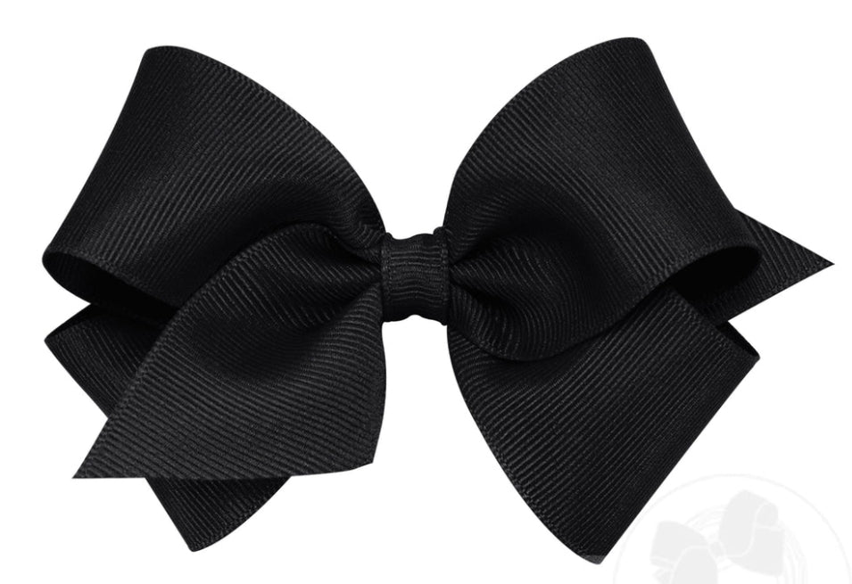 Wee Ones Small Classic Grosgrain Hair Bow Black