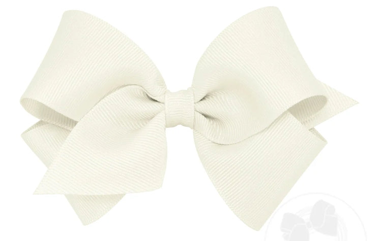 Wee Ones Small Classic Grosgrain Hair Bow Antique White