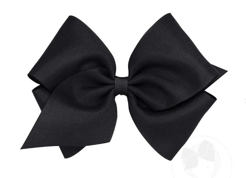 Wee Ones King Classic Grosgrain Hair Bow Black