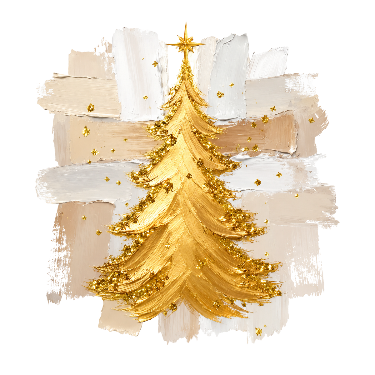 Transfer Gold Foil Tree Painted