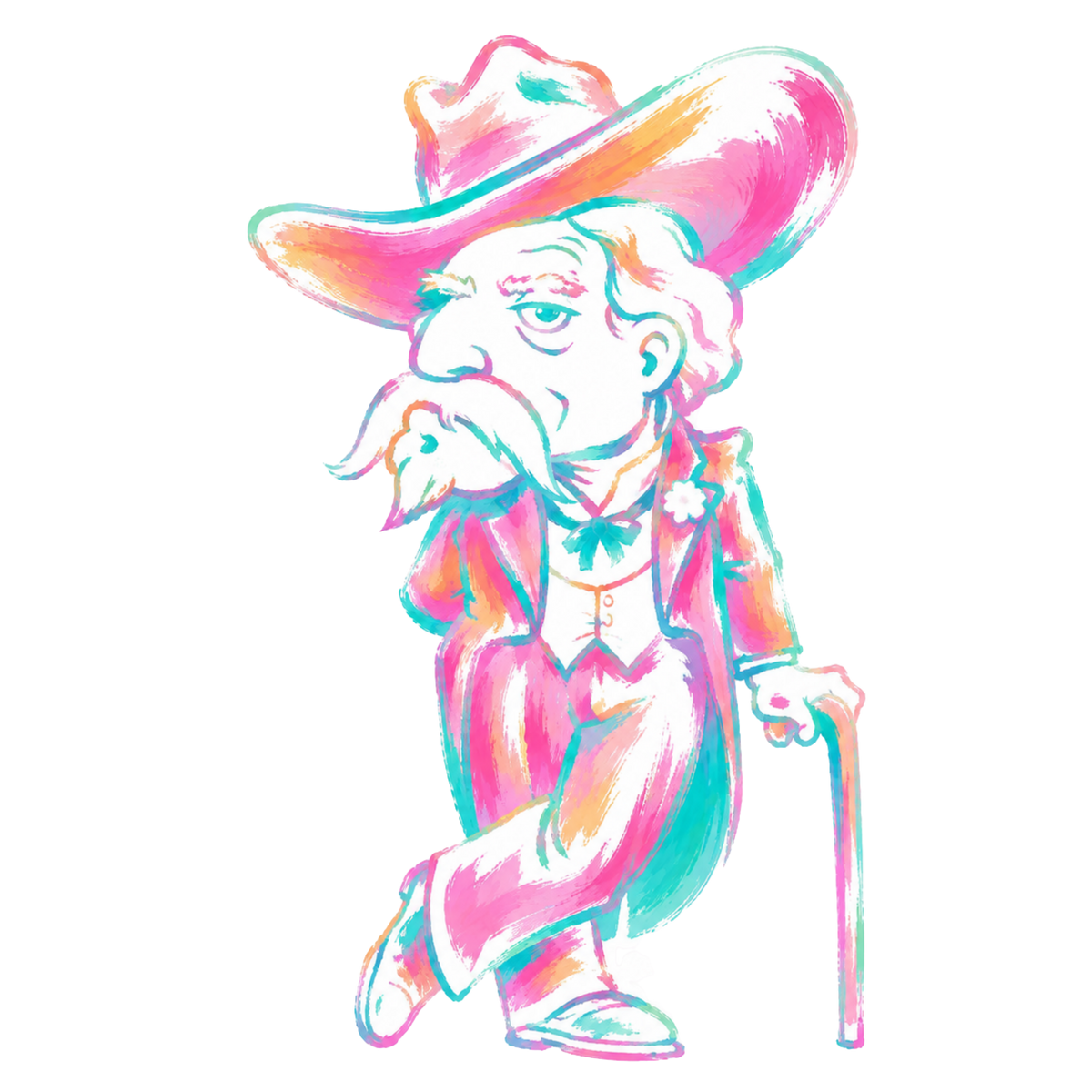 Transfer Tie Dye Rebel Man