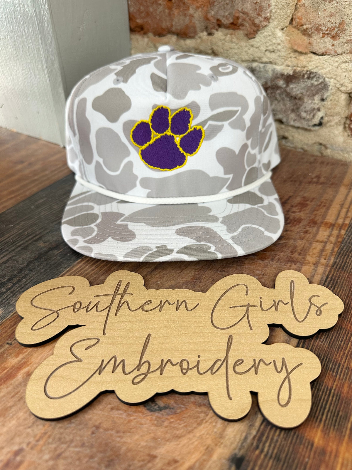 Camo Richardson Hat with Embroidery