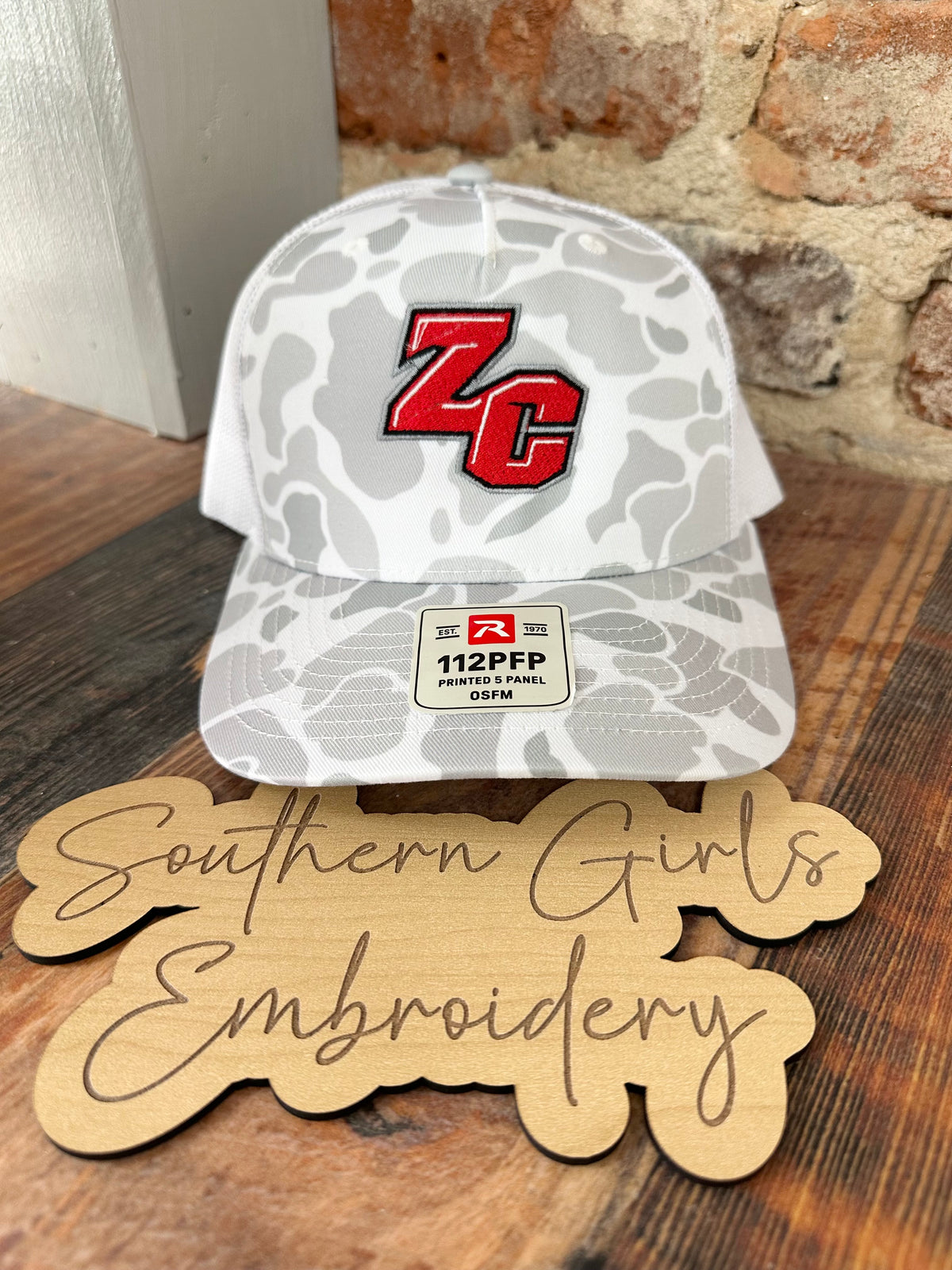 Camo Richardson Hat with Embroidery