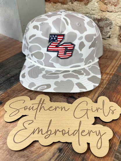 Camo Richardson Hat with Embroidery