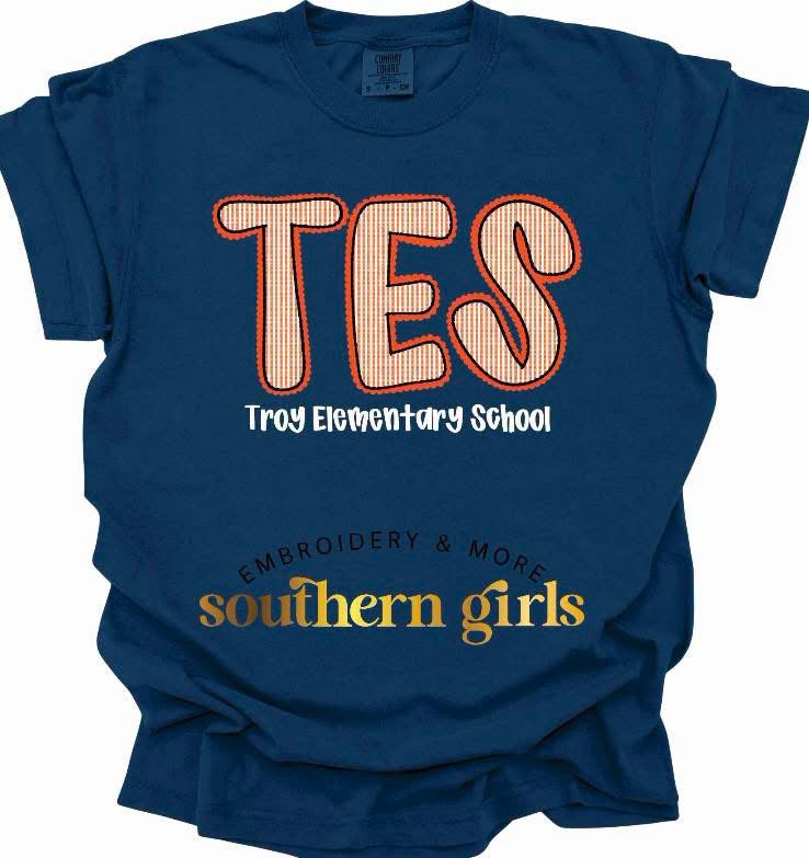 TES Comfort Color Navy Short Sleeve
