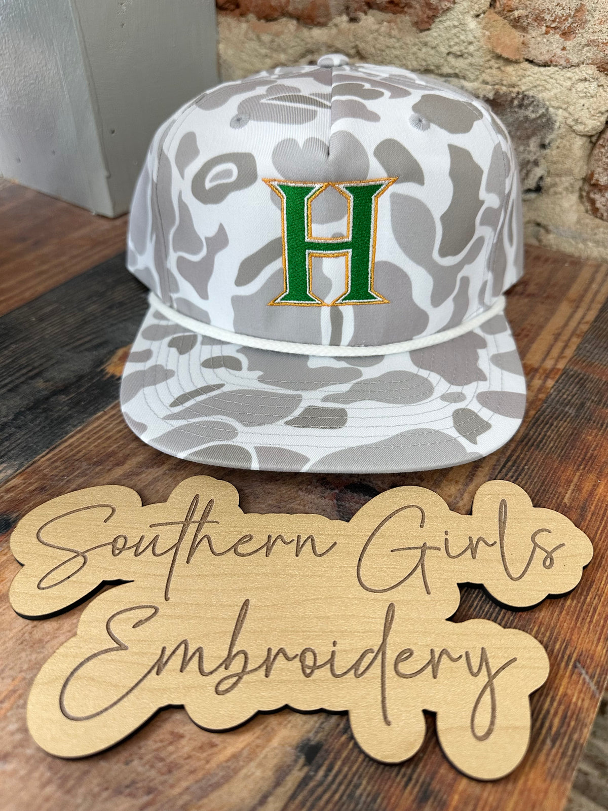 Camo Richardson Hat with Embroidery