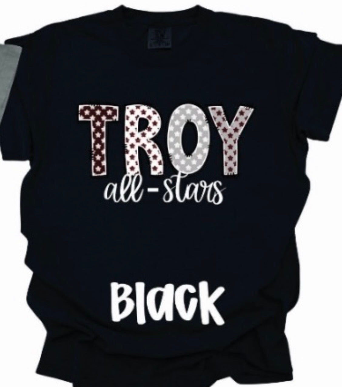 Troy All Stars -Star Font-Comfort Color Short Sleeve
