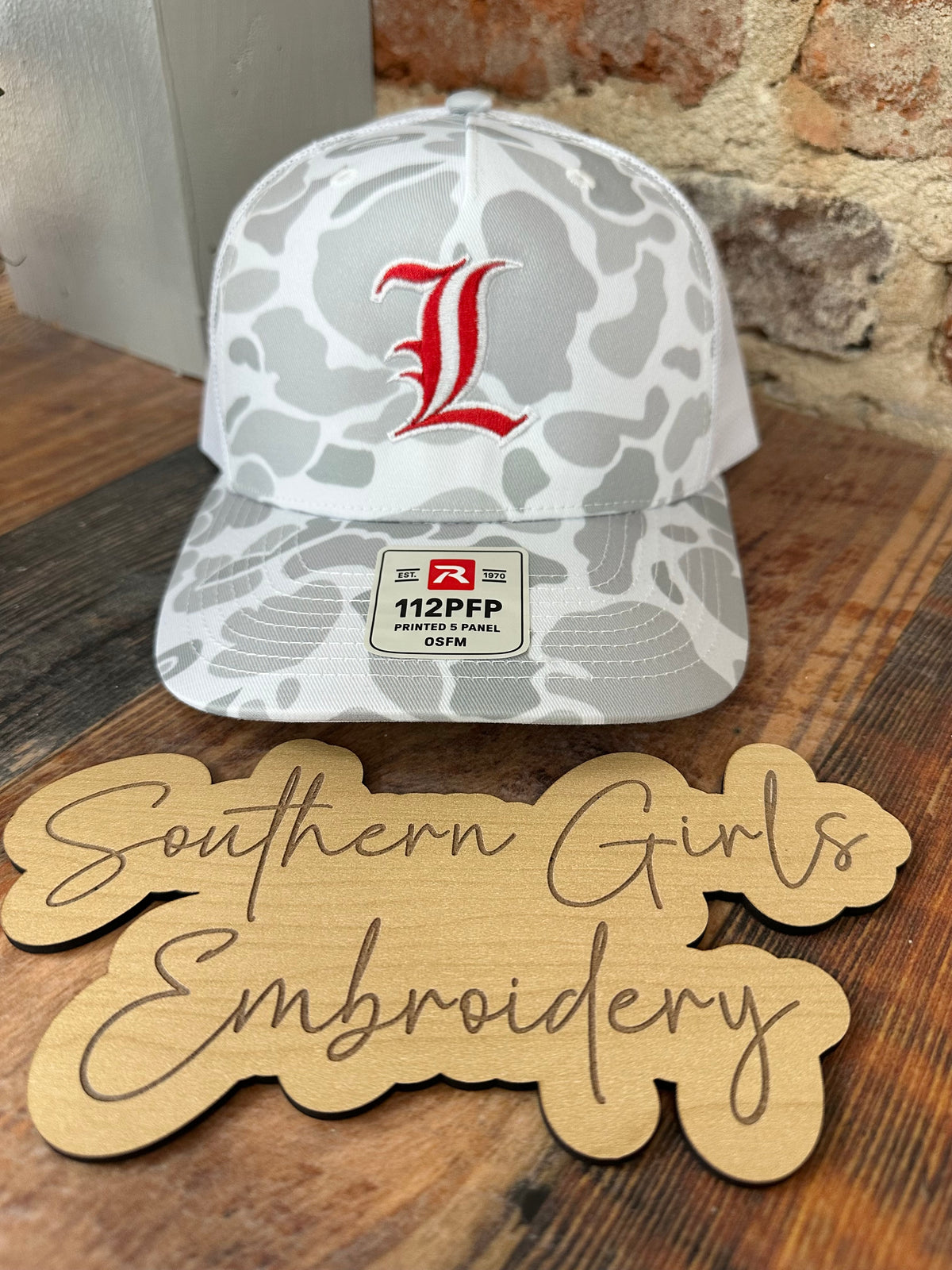 Camo Richardson Hat with Embroidery