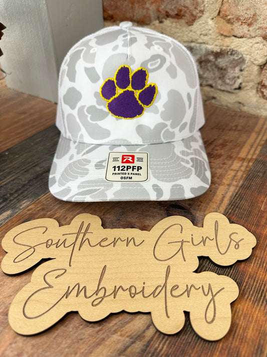 Ariton Camo Richardson Hat with Embroidery