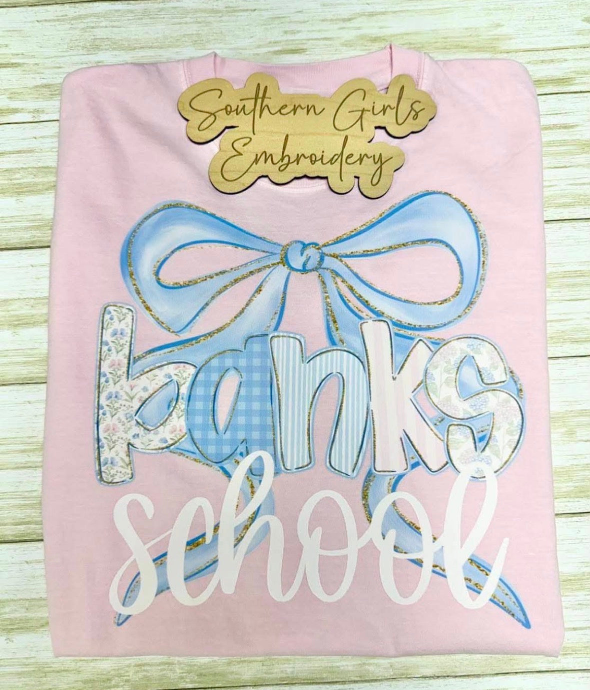 Banks School with Bow Short Sleeve