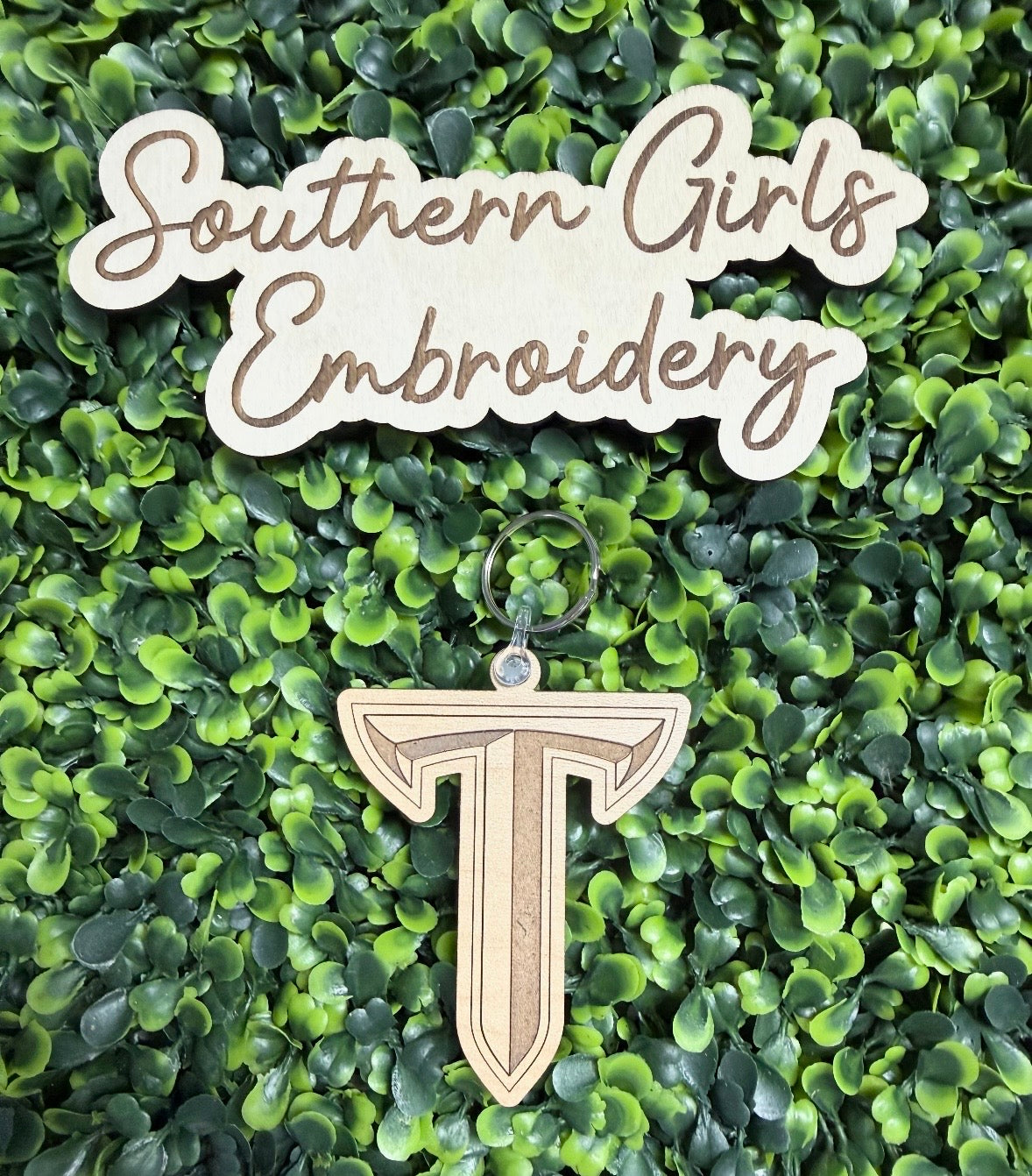 Troy Wooden Keychain
