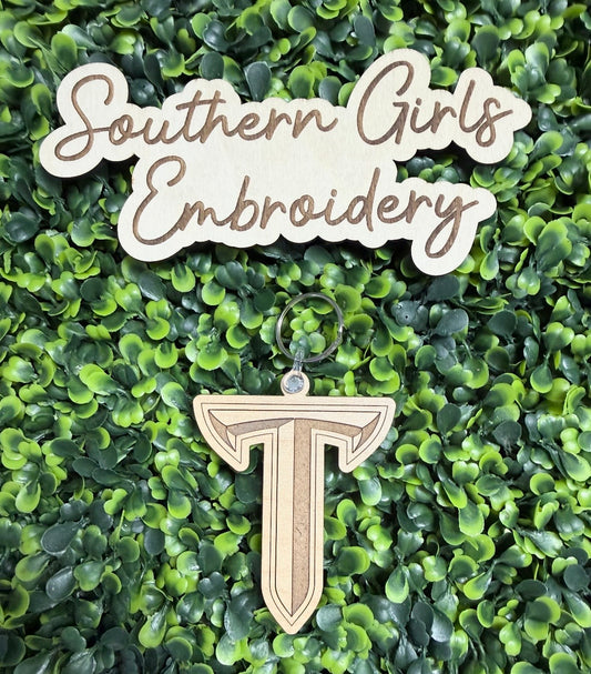 Troy Wooden Keychain