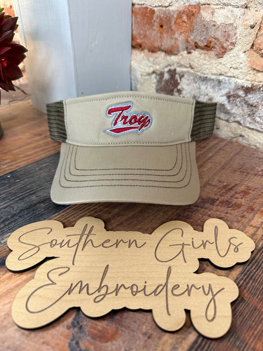 Licensed Troy Visor with Embroidery