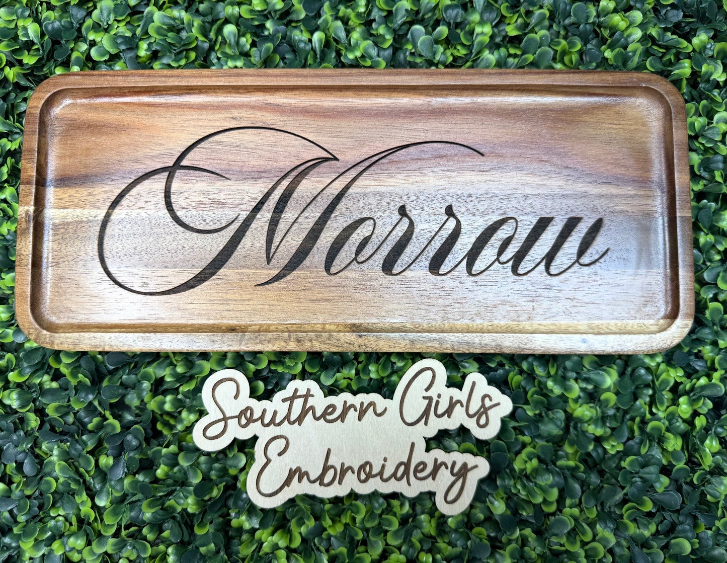 Wooden Tray Large Engraving
