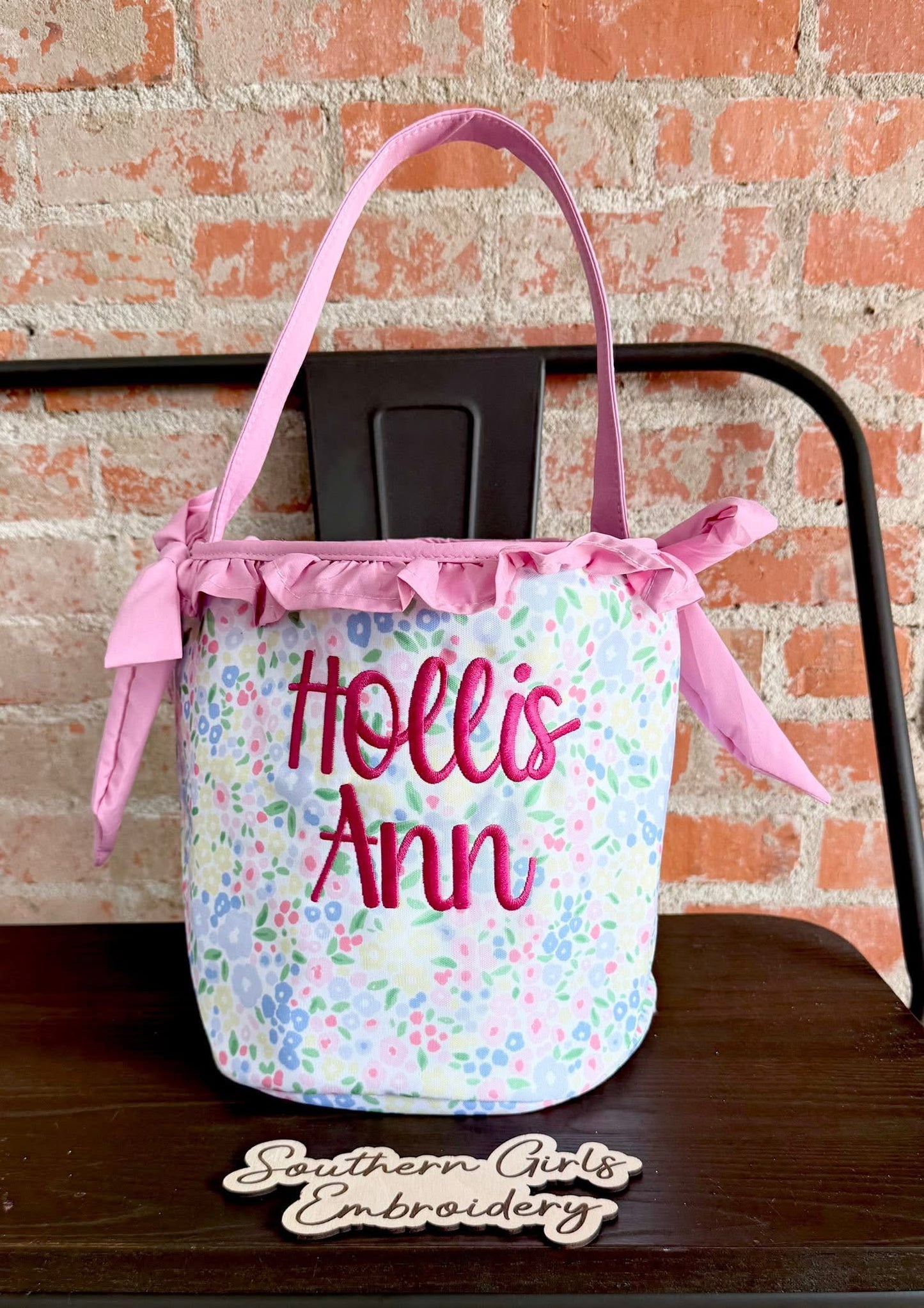 Bucket Bag w/ Embroidery Name