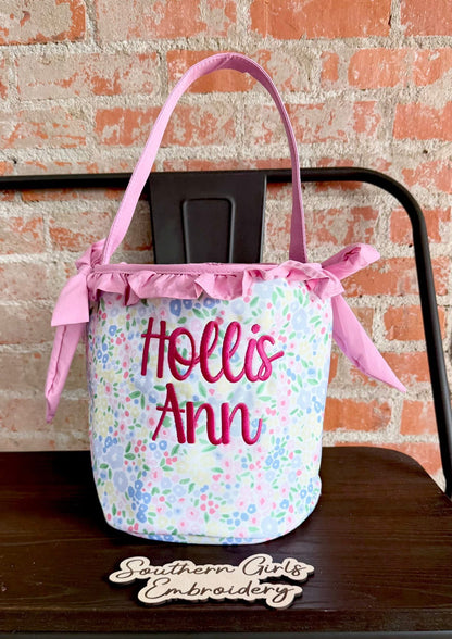 Bucket Bag w/ Embroidery Name