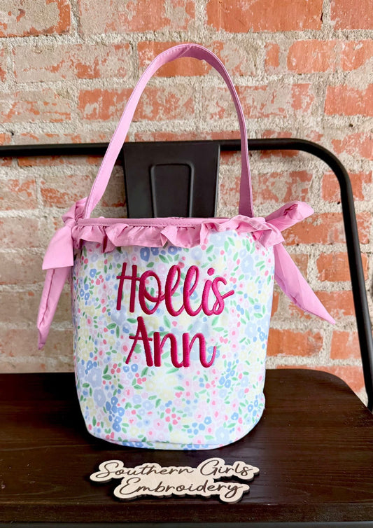 Bucket Bag w/ Embroidery Name