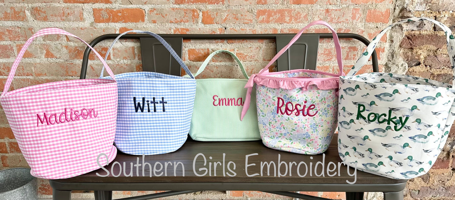 Bucket Bag w/ Embroidery Name