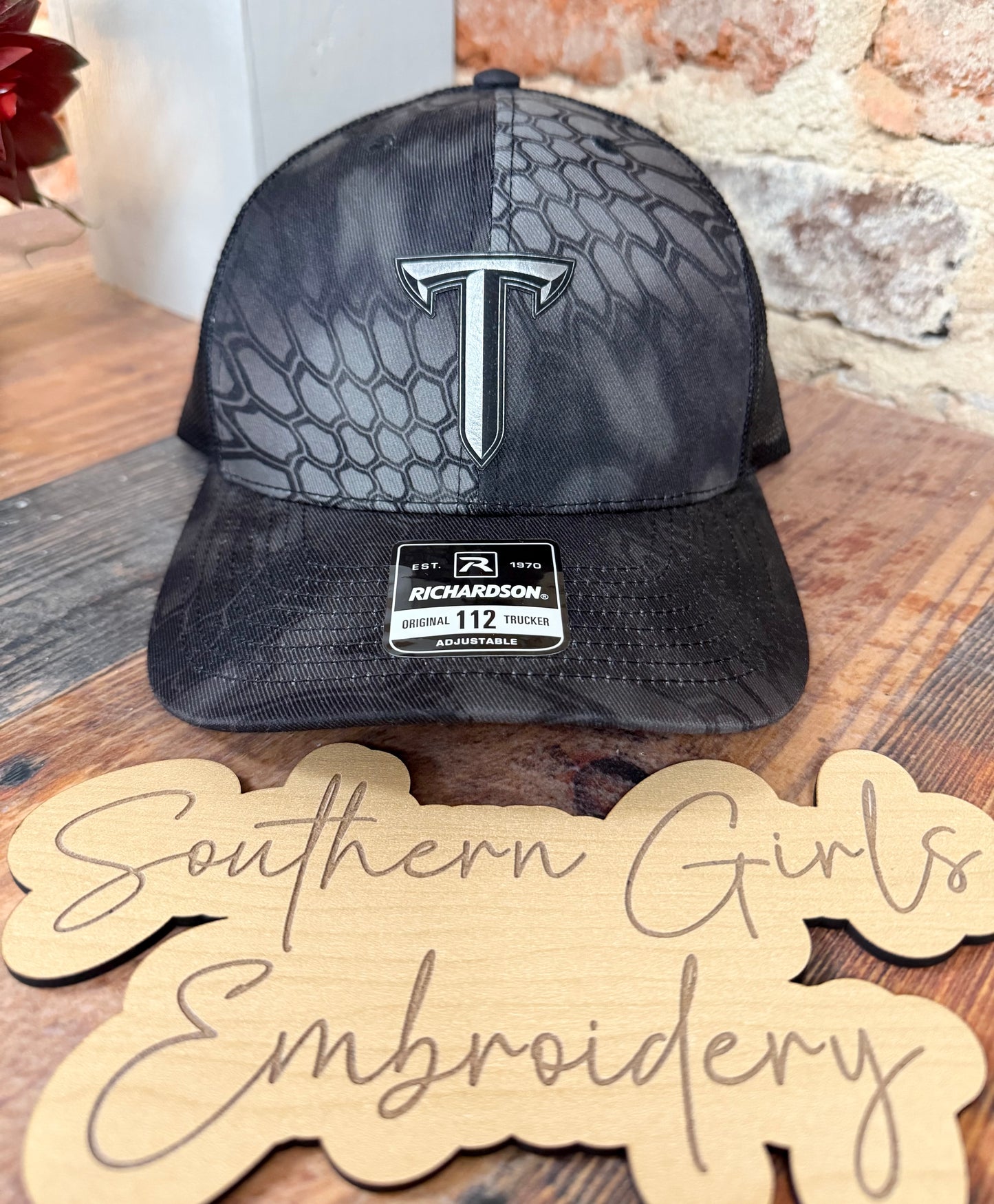 Licensed Troy Richardson Hat w/ Laser Engraved Patch