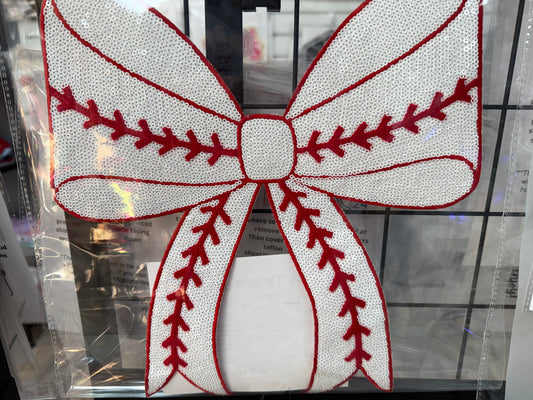 Patch Sequin Baseball Bow