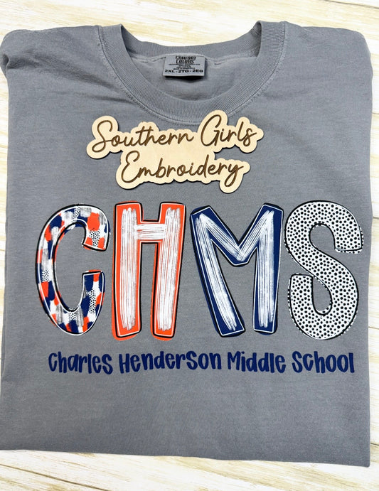 CHMS Comfort Color Granite Short Sleeve