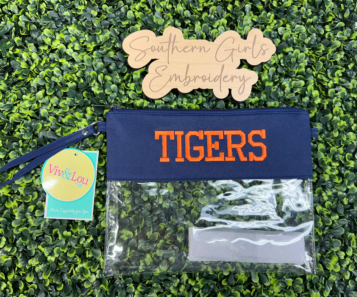 Tigers Clear Pouch with strap