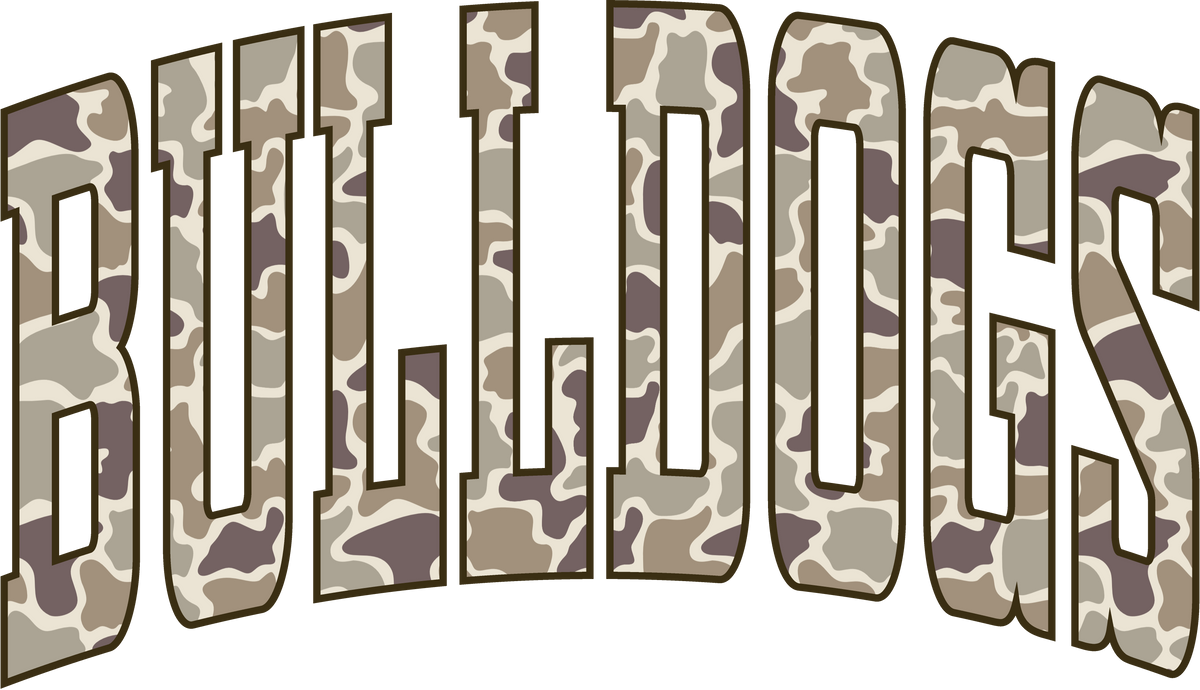 Transfer Adult Camo Arch Bulldogs