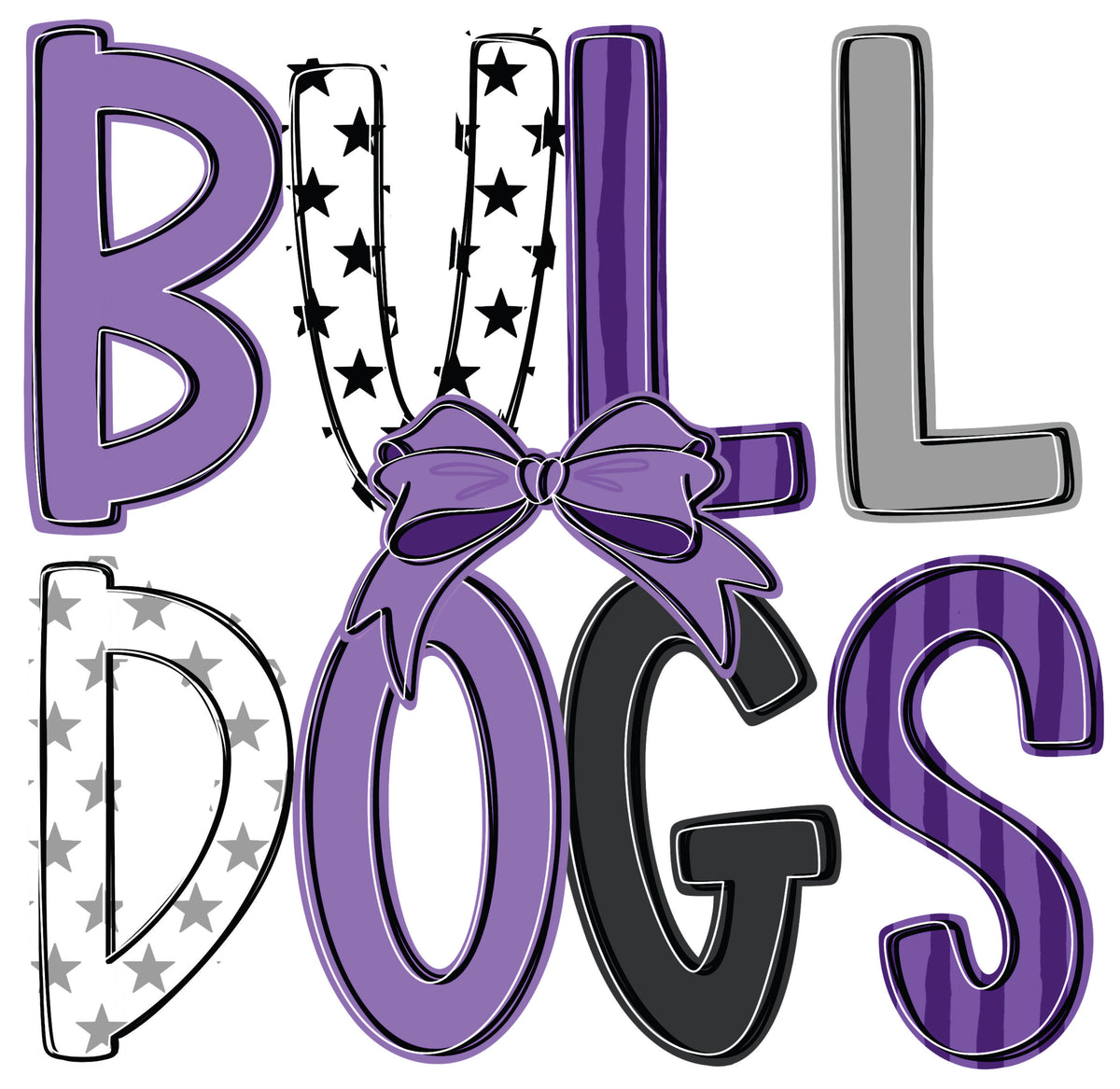 Transfer Bulldogs spirit font