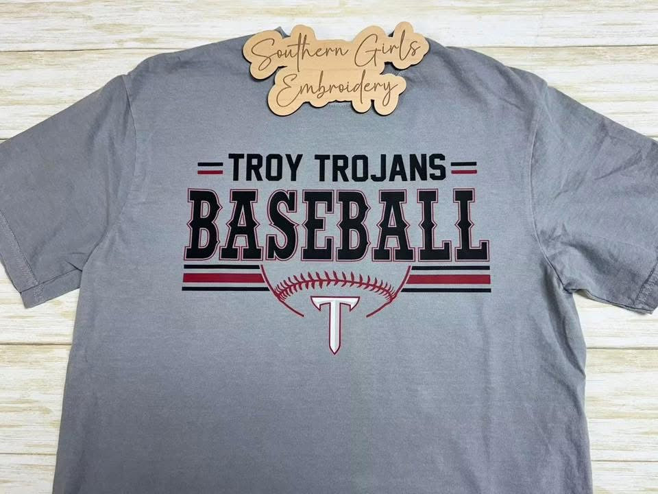 Licensed Troy Trojans Baseball Short Sleeve
