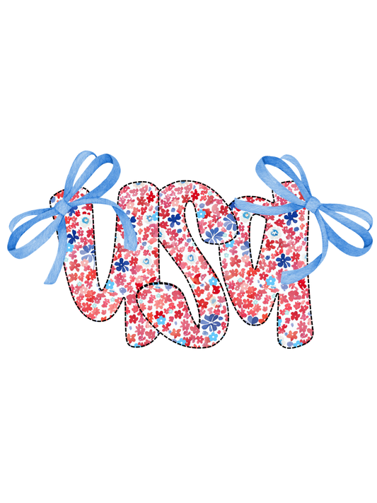 Transfer Youth USA floral bows